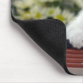 Türkisches weißes Kätzchen Mousepad (Ecke)