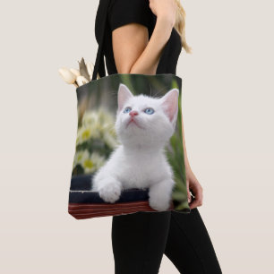 Türkisches weißes Kätzchen Tasche