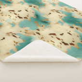 Türkiscreme Gold Südwest Cowhid Sherpadecke (3/4)