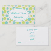 Türkiscreme-Visitenkarte Visitenkarte (Vorne/Hinten)