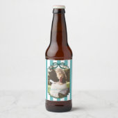 Türkise Abschlussfeier Bierflaschenetikett (Vorderseite)