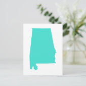 Türkise Alabama Postkarte (Stehend Vorderseite)