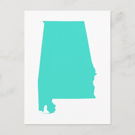 Türkise Alabama Postkarte (Vorderseite)