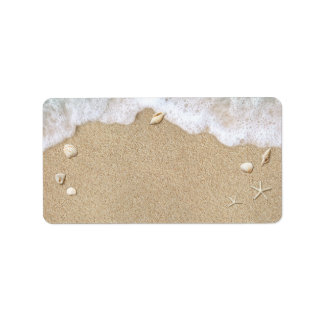 Türkise Beach Waves Bat Mitzvah Address Labels Adressaufkleber