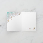 Türkise Beach Waves Bat Mitzvah Danke, Ihre Karte (Innenseite)