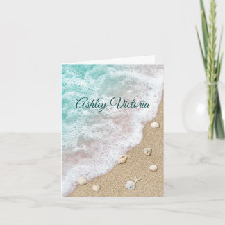 Türkise Beach Waves Bat Mitzvah Danke, Ihre Karte