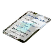 Türkise Birdhouse Save the Date Magnet (Linke Seite)