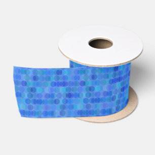 Türkise, blaue und violette Punkte Satinband