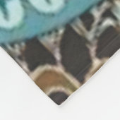 Türkise Brown Vintag Paisley 3 Fleecedecke (Ecke)