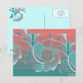 Türkise Dawn Postcard Postkarte (Vorne/Hinten)