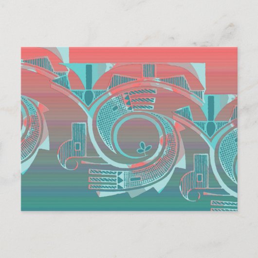 Türkise Dawn Postcard Postkarte (Vorderseite)