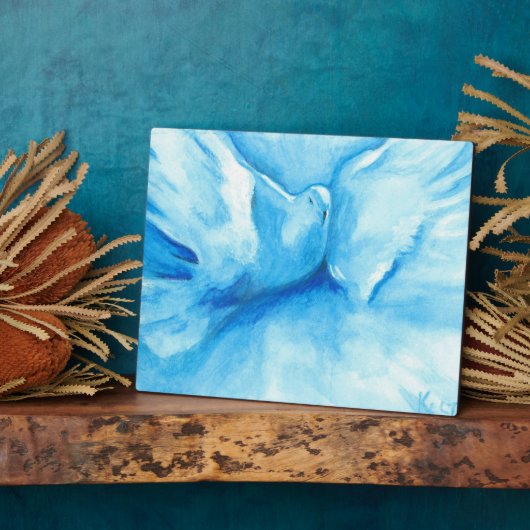 Türkise Dove Plaque Fotoplatte (Seite)