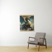 Türkise Drachen-Wandbehang-Dekoration für das Schl Wandteppich (Beispiel)