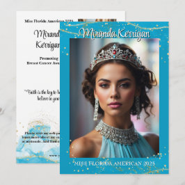 Türkise Dream Pageant Autograph Card QR Code Save The Date