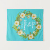 Türkise Future Mrs. Backdrop Daisy Brautparty Wandteppich (Vorderseite (Horizontal))