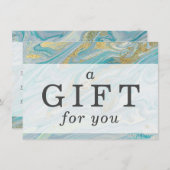 Türkise Gold Agate Stone Geode Certificate Card Einladung (Vorne/Hinten)