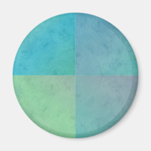 Türkise Grüne Aquarell-Geometrische Muster Kunst Magnet