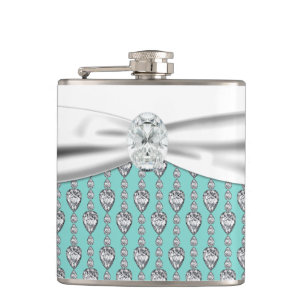 Türkise Hochzeit Flachmann