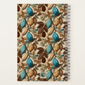 Türkise Kakao-Muster-Schokoladenverkostung Notizblock (Rückseite)