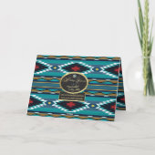 Türkise Kokopelli Urlaubskarte Feiertagskarte (Rückseite)