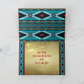 Türkise Kokopelli Urlaubskarte Feiertagskarte (Innenseite)