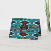 Türkise Kokopelli Urlaubskarte Feiertagskarte (Rückseite)