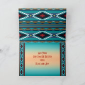 Türkise Kokopelli Urlaubskarte Feiertagskarte (Innenseite)