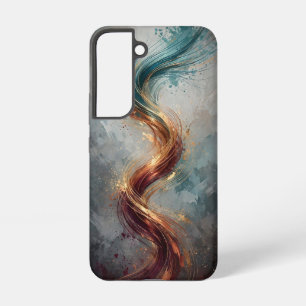 Türkise Kupfer-Gold-Luxus-Band-Schwung Samsung Galaxy Hülle