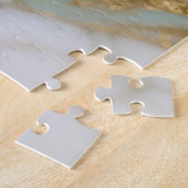 Türkise Marmor Perle Gold Wirbel Puzzle (Seite)