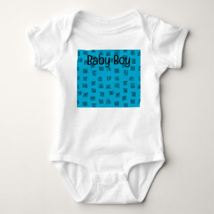 Türkise Mazes Baby Strampler