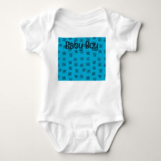 Türkise Mazes Baby Strampler (Vorderseite)