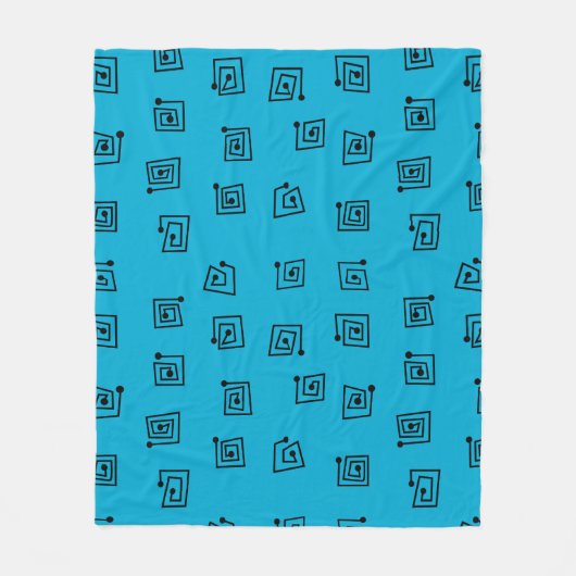 Türkise Mazes Fleecedecke (Vorderseite)