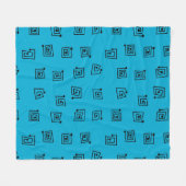 Türkise Mazes Fleecedecke (Vorderseite (Horizontal))