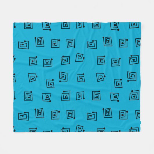 Türkise Mazes Fleecedecke (Vorderseite (Horizontal))