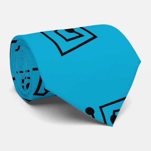 Türkise Mazes Krawatte (Gerollt)