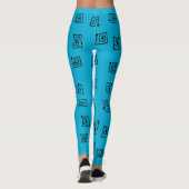 Türkise Mazes Leggings (Rückseite)