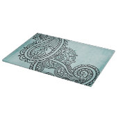 Türkise Mehndi Motif Cutting Board Schneidebrett (Ecke)