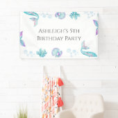 Türkise Mermaid Themed Party Party Banner (Insitu)
