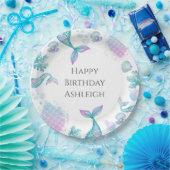 Türkise Mermaid Themed Party Party Pappteller (Party)