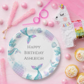 Türkise Mermaid Themed Party Party Pappteller (Party)