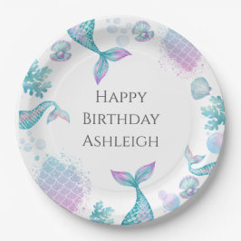 Türkise Mermaid Themed Party Party Pappteller