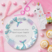 Türkise Mermaid Themed Party Party Pappteller (Party)