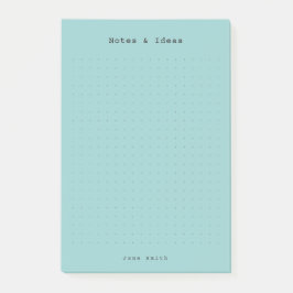 Türkise minimalistische personalisierte retro Ästh Post-it Klebezettel