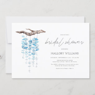 Türkise Muschel Mobile Brautparty Einladung