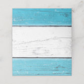 Türkise Sandy Toes Salty Kisses Platzkarten (Außenseite Aufgefaltet)