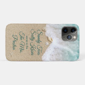 Türkise Sandy Toes Salty Kisses Wedding Case-Mate iPhone Hülle (Rückseite (Horizontal))