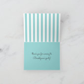 Türkise Stripe Paisley Elephant Vielen Dank Karte (Innenseite)