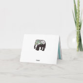 Türkise Stripe Paisley Elephant Vielen Dank Karte (Rückseite)