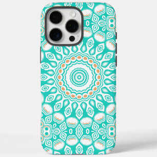 Türkise und Beige Ozean-Mandala-Muster iPhone 16 Pro Max Hülle