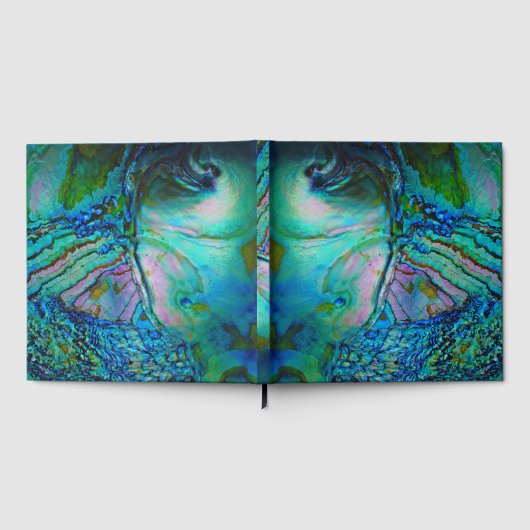 Türkise und blaue Abalone-Muschel Gästebuch (Voll)